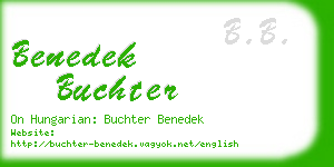 benedek buchter business card